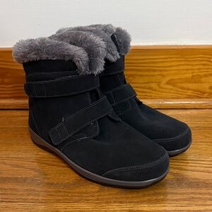 Orthofeet Women’s Black Ankle Boots Orthopedic Comfort Size 9.5